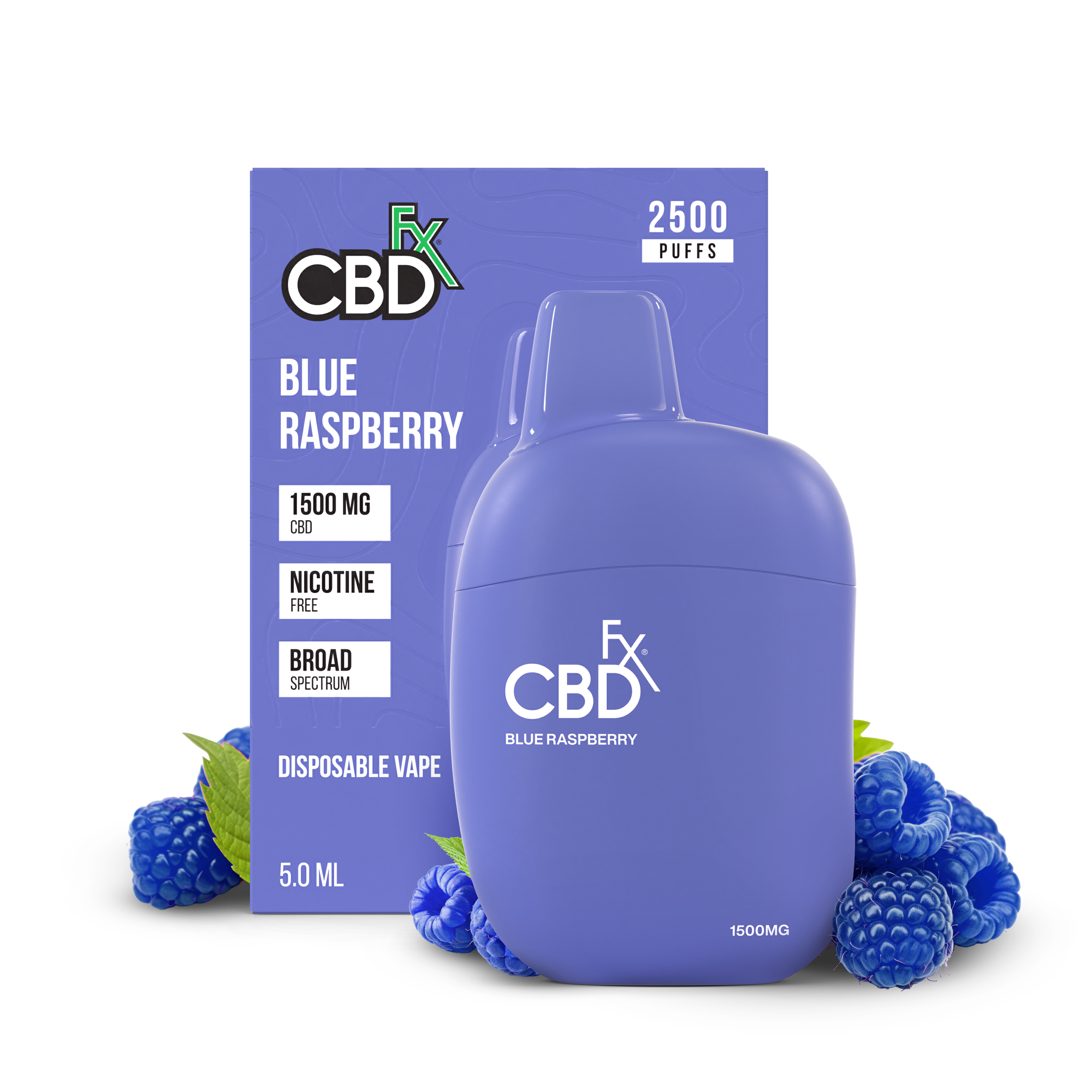 Blue Raspberry CBD Vape Pen 1500mg by CBDfx