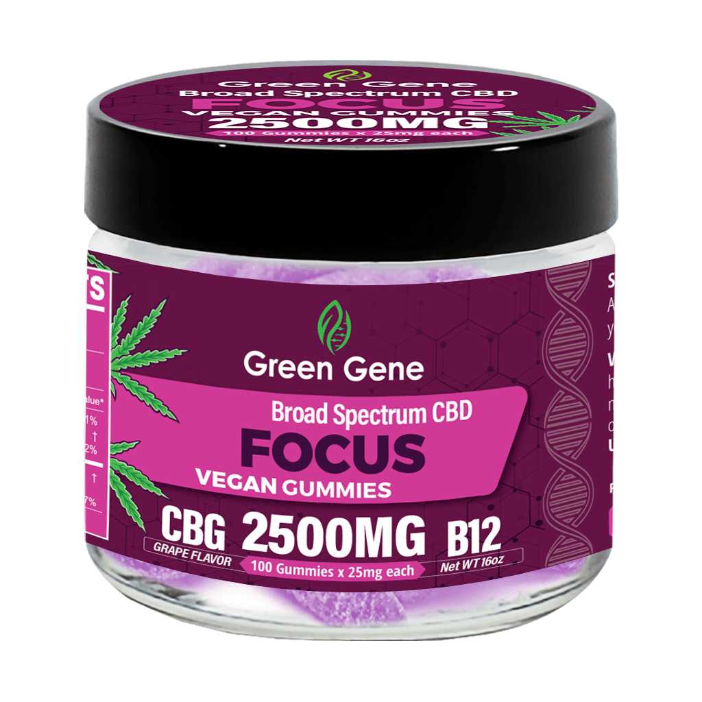 CBD Gummies Focus Green Gene Broad Spectrum