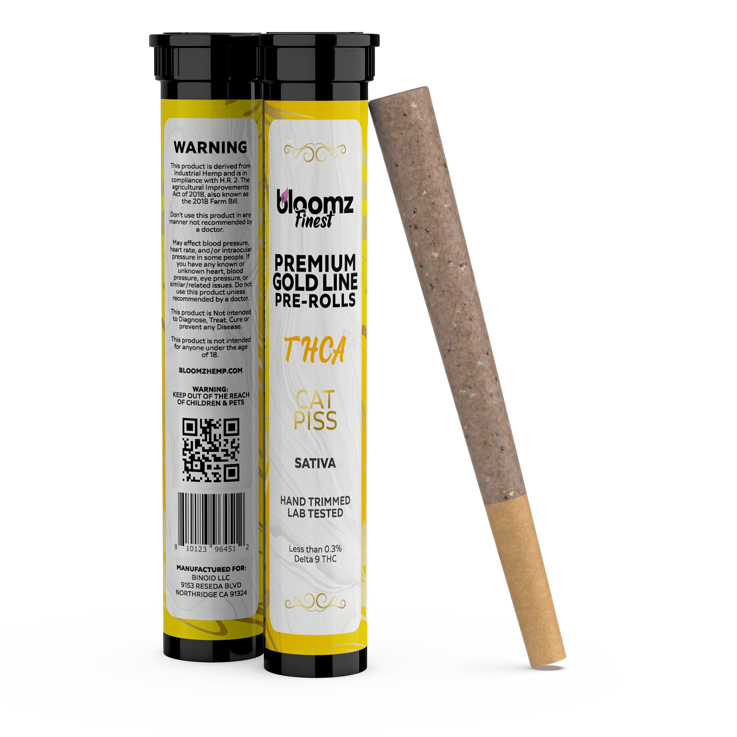 Bloomz Exotic THCA Pre-Rolls Gold Line Cat Piss