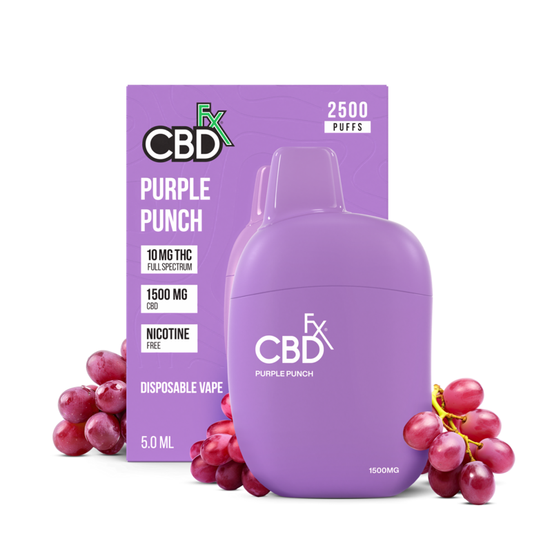 CBDfx Purple Punch THC Vape Pen 1500mg CBD + 10mg THC Review