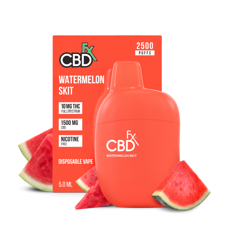 CBDfx Watermelon Skit THC Vape Pen 1500mg CBD + 10mg THC Review