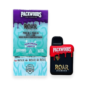 Roar x Packwoods Nug Run Concentrate 3500MG LIVE RESIN THC-B + THC-H, D11 +D8 - Northern Lights