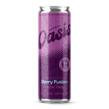 a can of herbal oasis tonic berry fusion